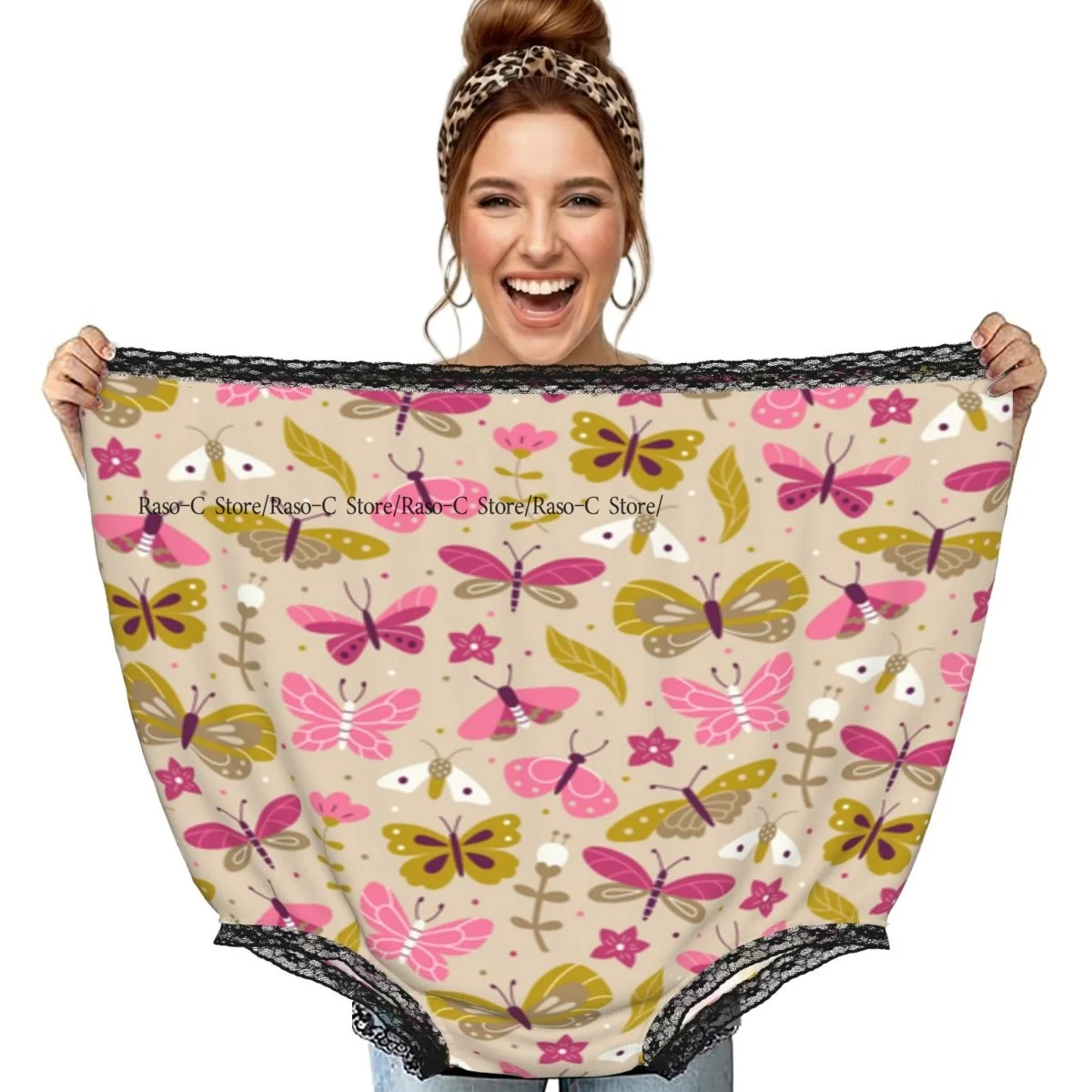 Funny Gag Granny Underwear Doodle Butterfly Surprise Gift
