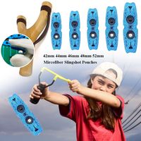 20pcs Artificial Microfiber Leather Pocket Mircofiber Slingshot Pouches for Slingshots Hunting Catapults