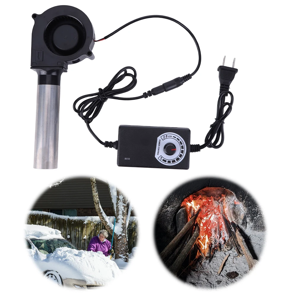 가변 속도 컨트롤러가있는 6000RPM 바베큐 송풍기 DC 12V 공기 송풍기 송풍기 팬 캠핑 스토브 요리 팬용 바베큐 송풍기 팬