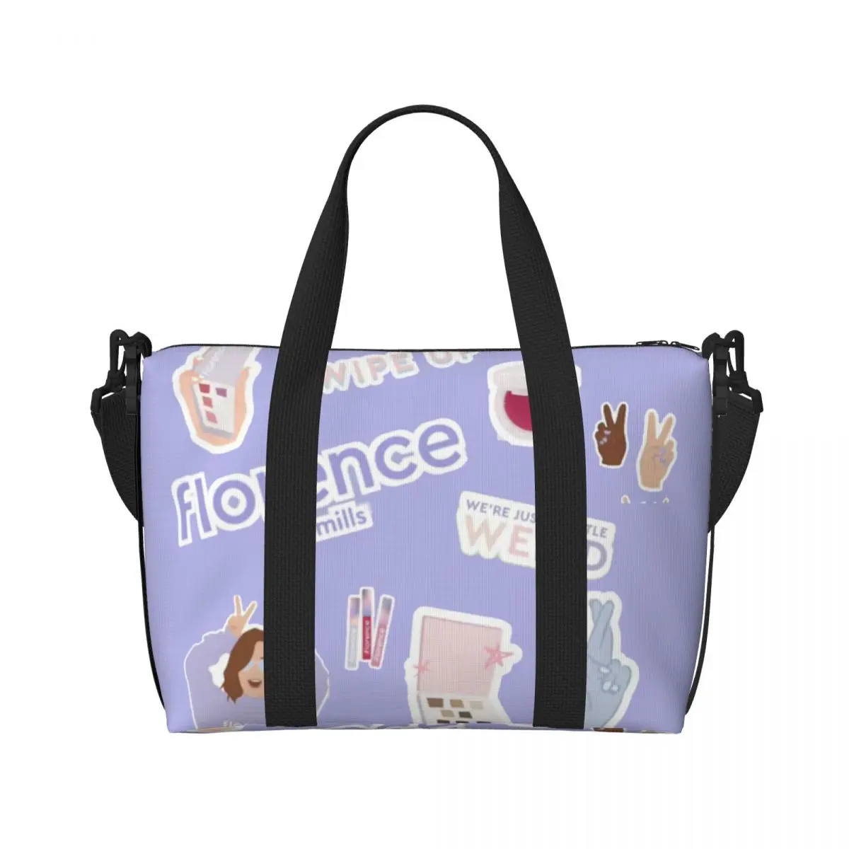 Custom Florence By Mills Beach Tote Bag Women Large Compartment Beach Gym Travel Bags