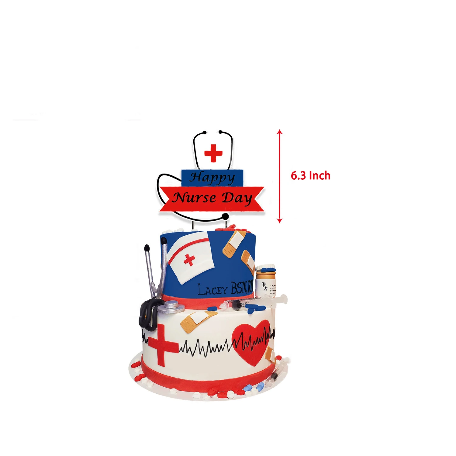 Graduation Nurses and Doctors Theme Party Garland, Swirl Balloon Decoration, Congrats Nurse Banner, Cake Topper Supplies