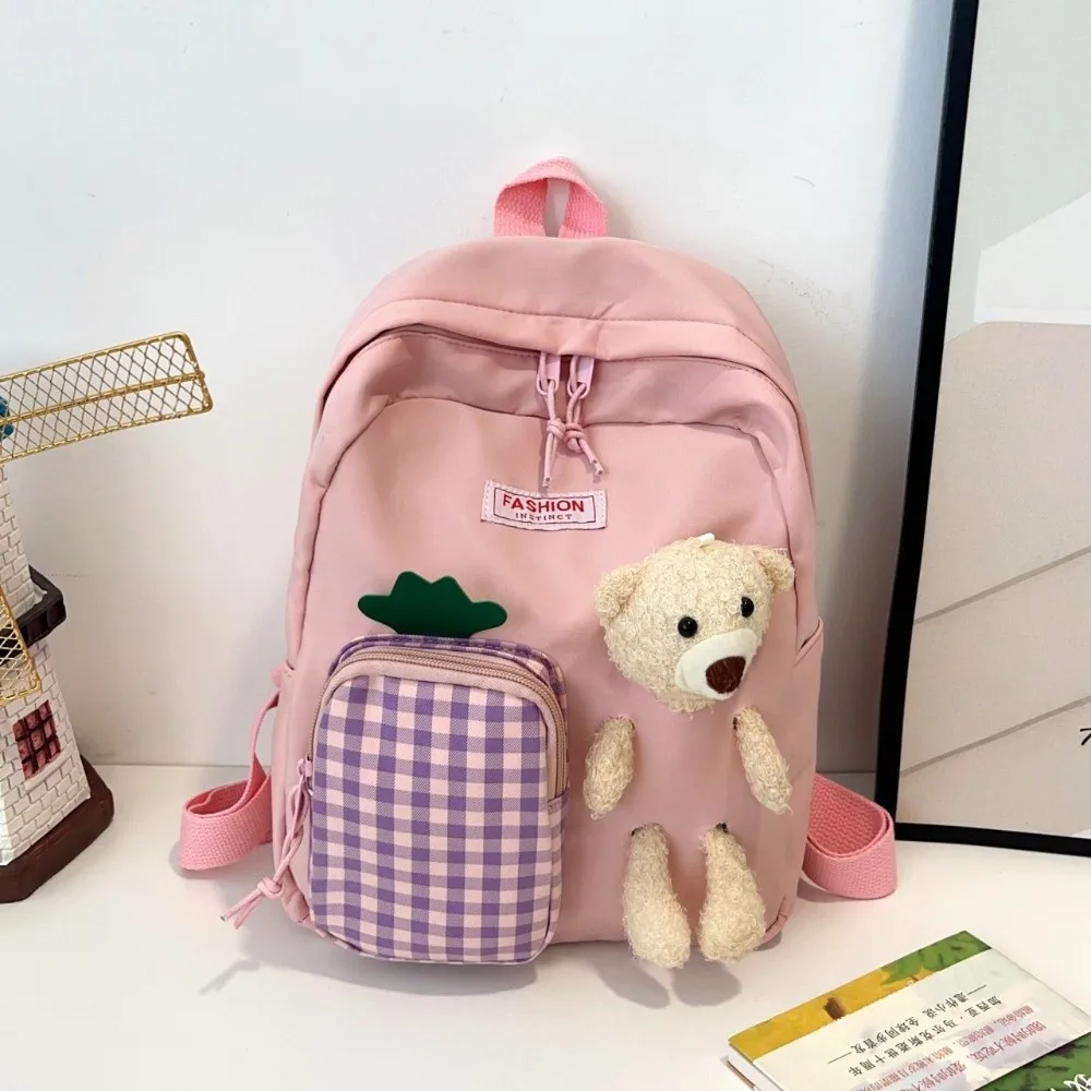 

New Doll Kids Backpack Waterproof Lightweight School Backpack Parent-child Schoolbag Child