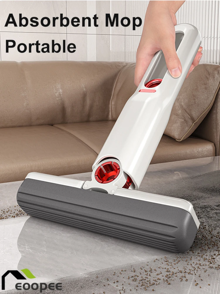 Poderoso Squeeze Mini Mop, Folding Home Cleaning Mops com Esponja, Auto-espremendo, Esfregões de