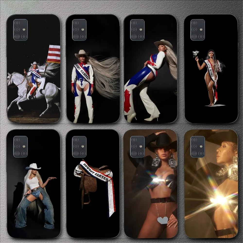 B-Beyonce Cowboy Carter Singer Phone Case For Samsung Galaxy A22 A32 A41 A51 A53 A71 A73 Shell