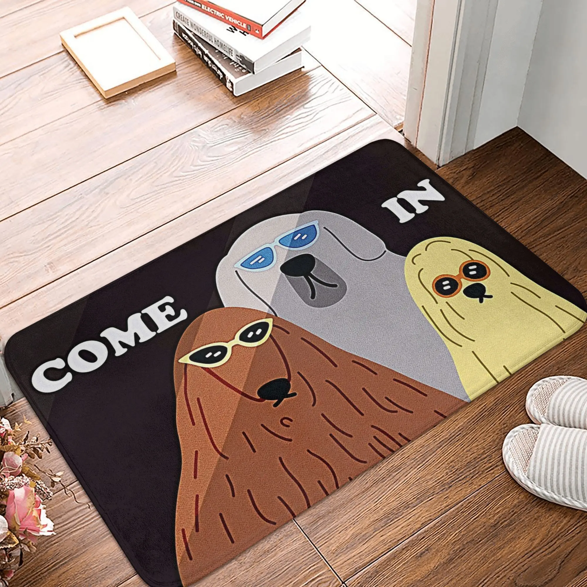

Fun Dog Come In Doormat Mat Anti-Slip Kitchen Bath Bedroom Rug Carpet 40*60cm