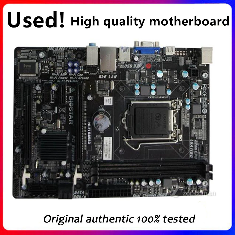 

For Biostar Hi-Fi B85S3 Desktop Motherboard B85 LGA 1150 CPU SATA3 USB3.0 Original Desktop Used Mainboard