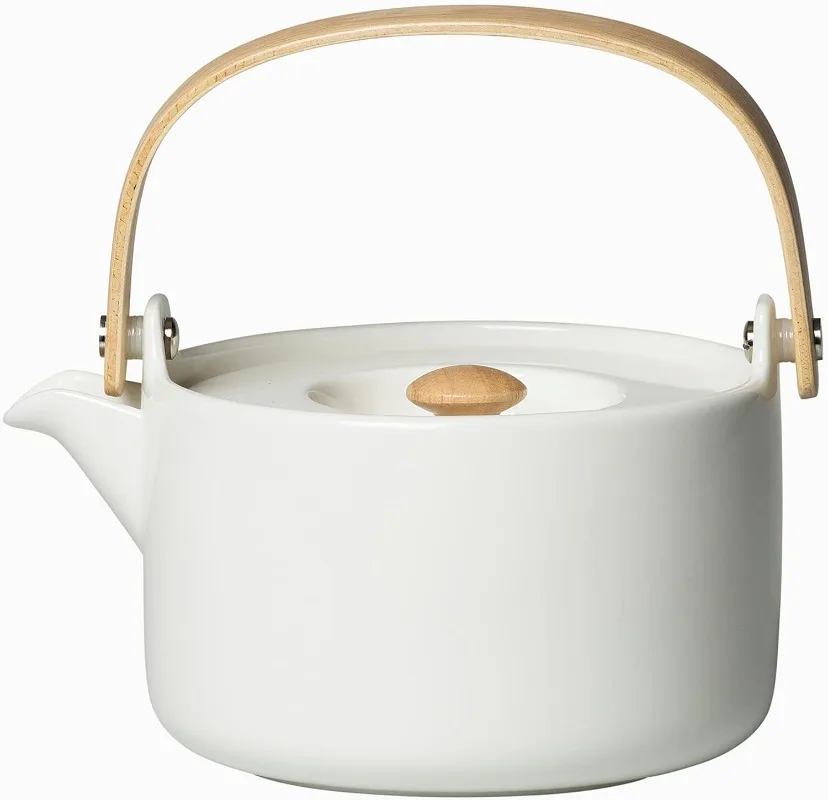 

Stoneware Teapot — Refine Your Kitchen Décor with Our Iconic White Stoneware — Stylish & Classic Ceramic Teapot w