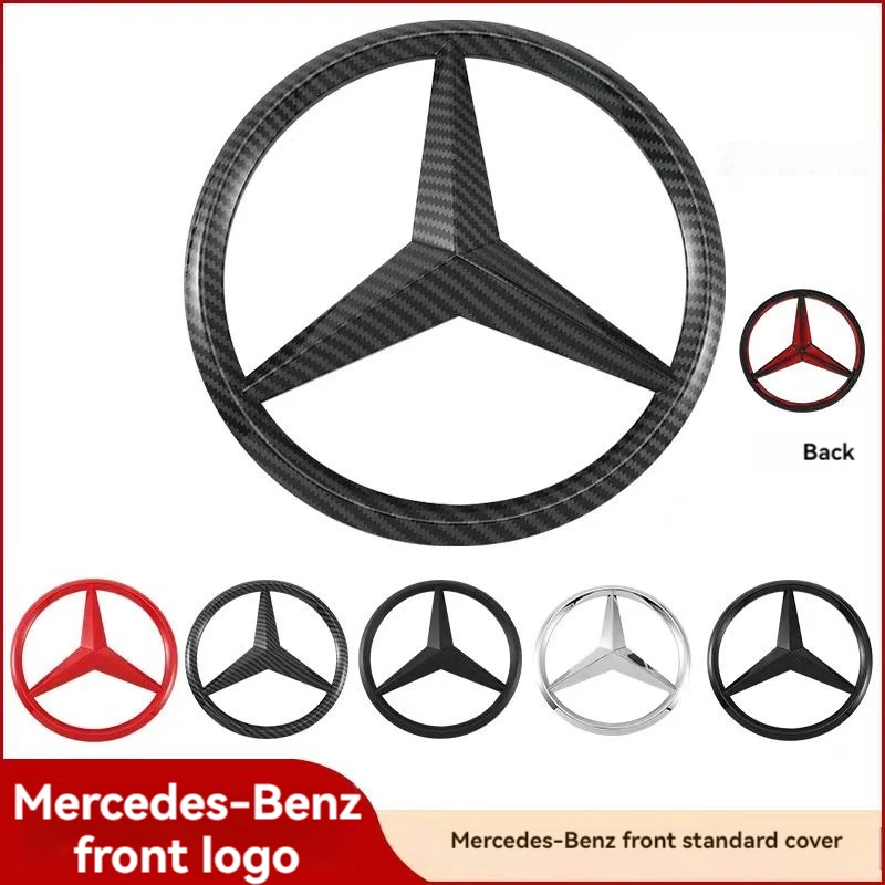 ABS Car Front Grille Badge Decal Cover Emblem for Mercedes Benz W204 W205 W210 W211 W212 W213 C E Class GLA GLK ML GLC GLE