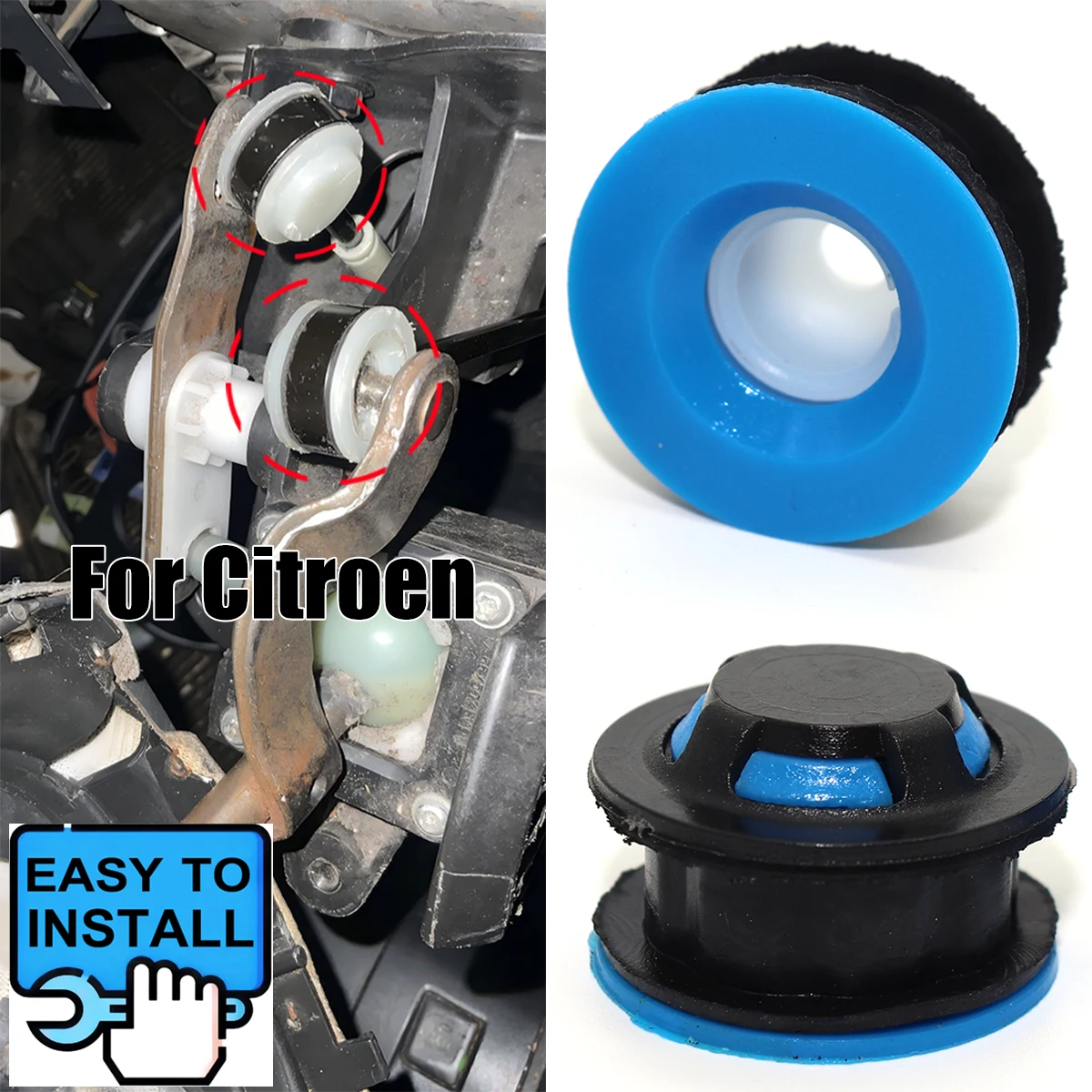 

MT Gear Shift Cable Linkage End Bushing Gearbox Shifter lever Adapter Rod Grommet Kit For Citroen Berlingo B9 Dispatch Jumpy G9