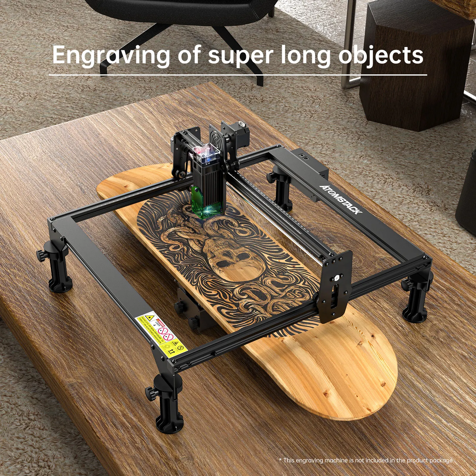 ATOMSTACK-Rouleau R3 Pro Amélioré, avec Support Mathiable, Compatible avec 95% de Graveur Laser Ortur Neje Twetress