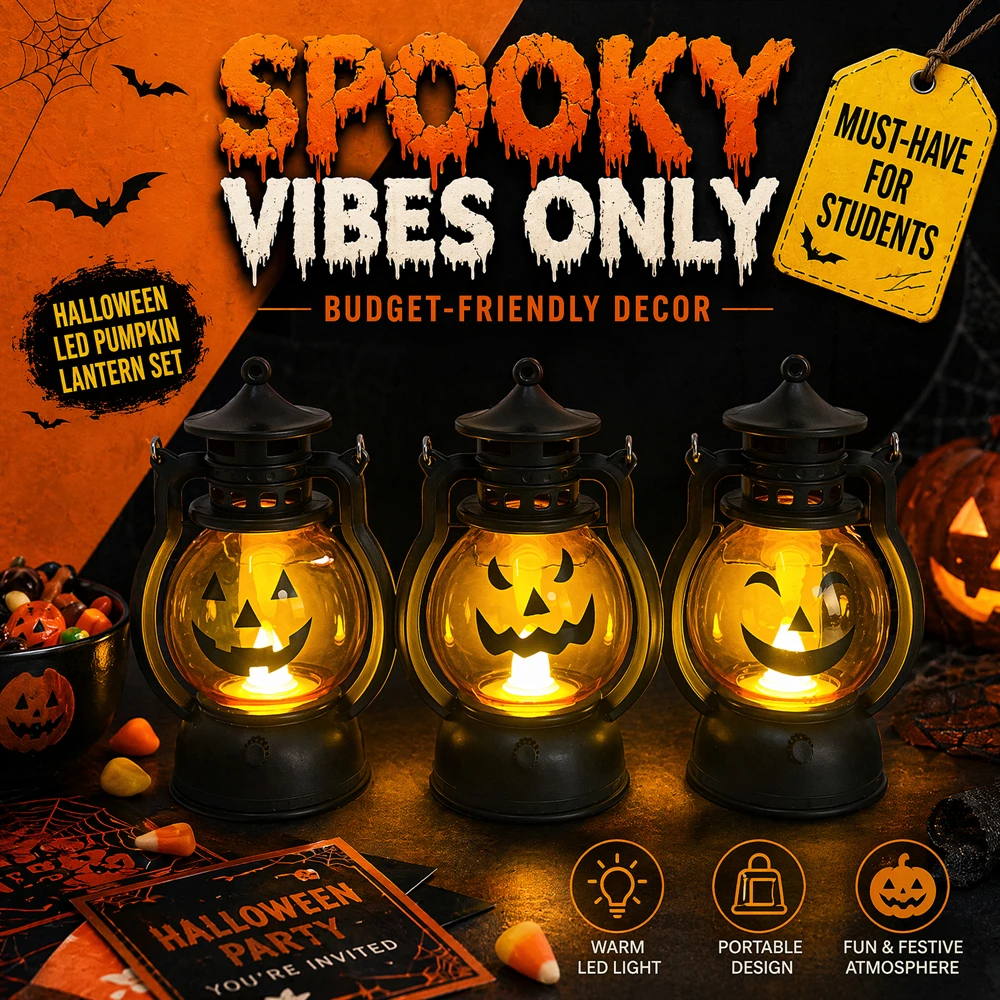 

Handheld LED Pumpkin Glow Lantern Halloween Horror Light for Indoor And Outdoor Decoration