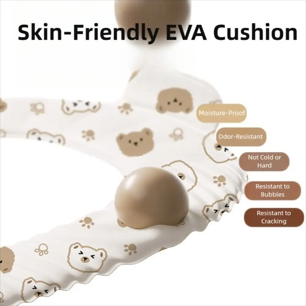 Urso dos desenhos animados assento de treinamento potty do bebê antiderrapante com alça assento do toalete da criança destacável eva potty almofada para 0-3 anos de idade