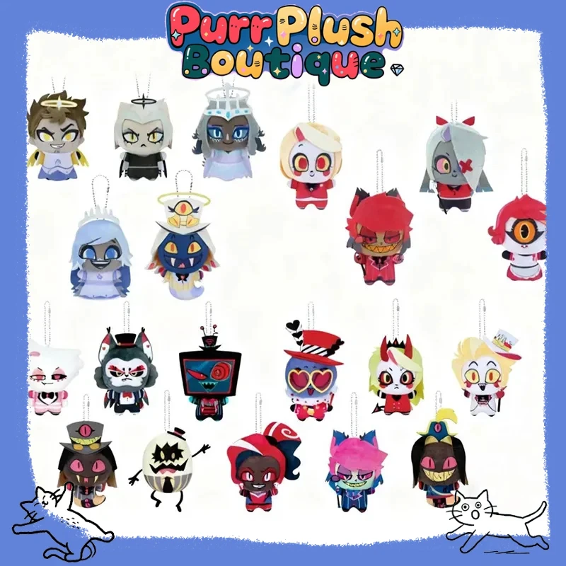 

Плюшевая кукла-подвеска Hazbin Husk 10 см, миниатюрная, с ушками, мягкая игрушка для фанатов, коллекционная, подарок на праздник/день рождения, в виде животного