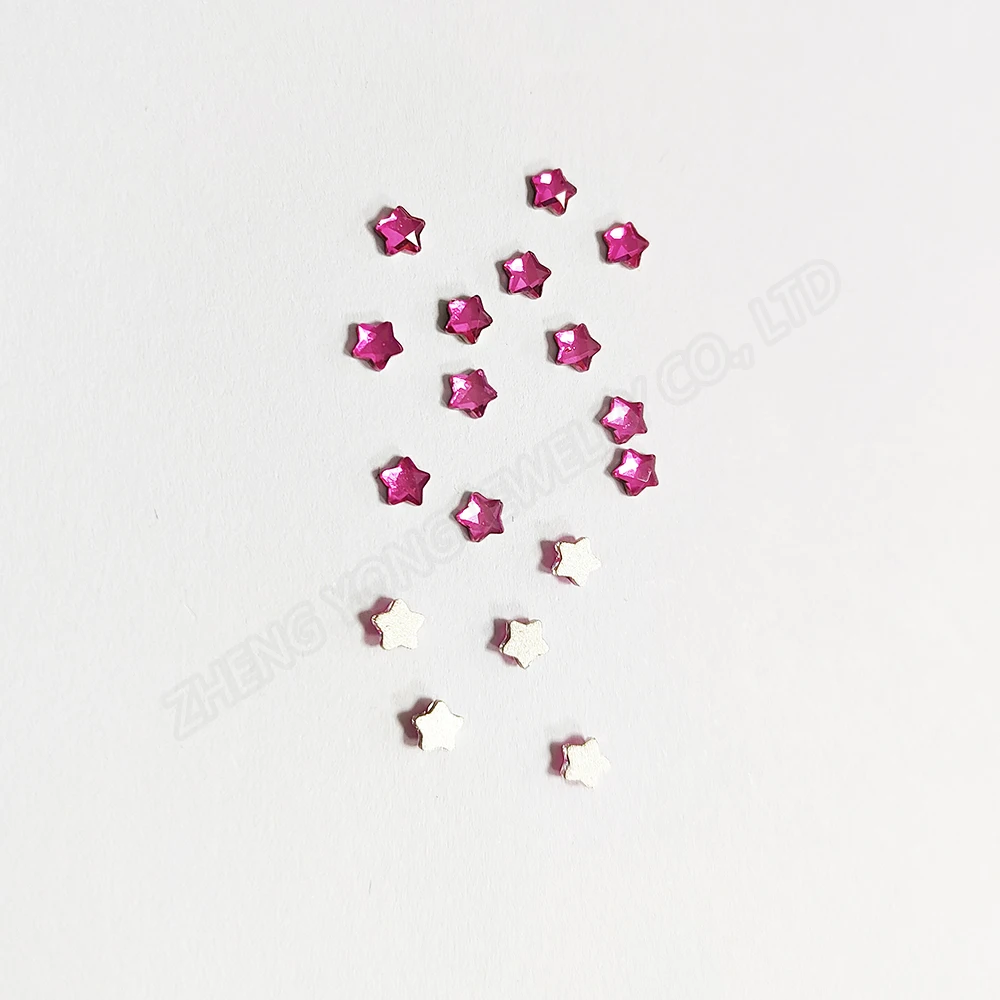 

10/50pcs Star Beads for Dental Jewelry Crystal Tooth Gem 4mm Flat Back Rhinestones