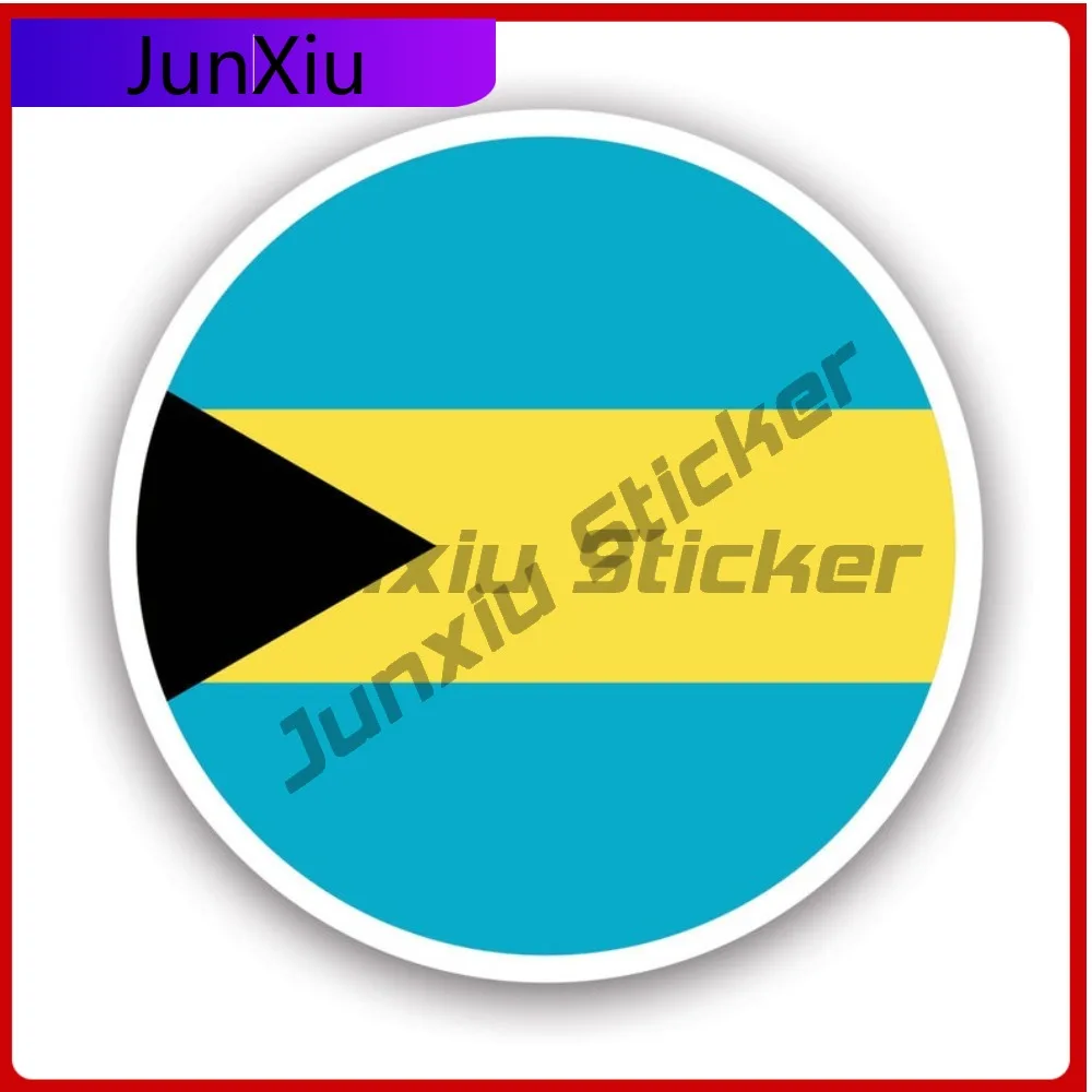 

Round Bahamian Flag Stickerwaterproof Outdoor Decalsbahamas Anime Car Waterproof Vinyl Decal For Outdoor Safety Warnings High