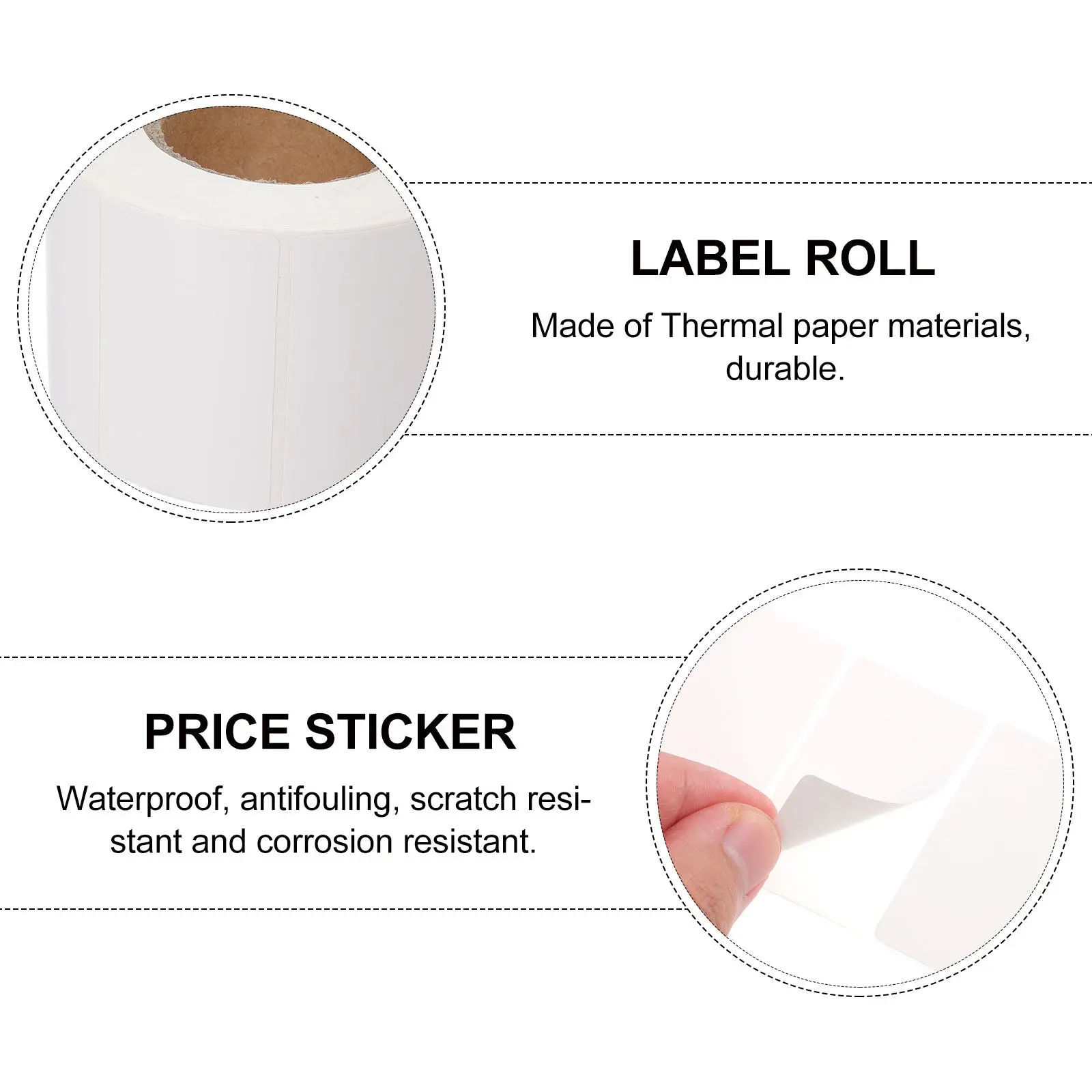 Printable Sticker Paper Thermally Printed Labels for Printer Stickers Adhesive Labelling