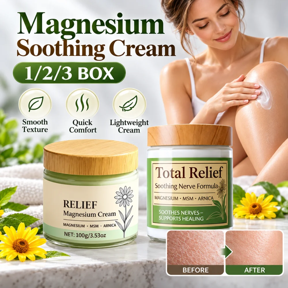 Daily Body Massage Moisturizer With Magnesium Smooth Non Sticky Cream For Comfortable Skin Care At Home Or After Exercise