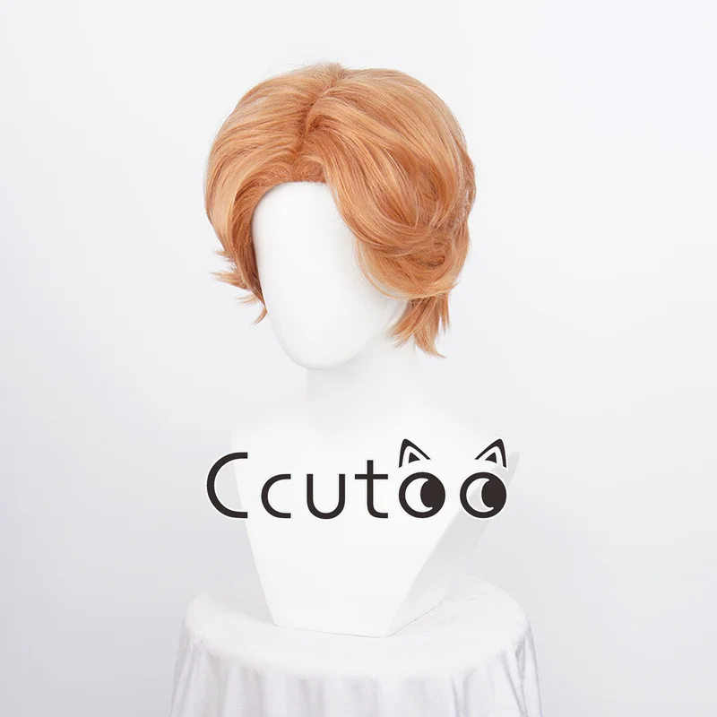 

Light and Night Anime Game Jesse Cosplay Pink Orange Short Straight Wig Heat Resistant Synthetic Fluffy Hair for Party Comic Con
