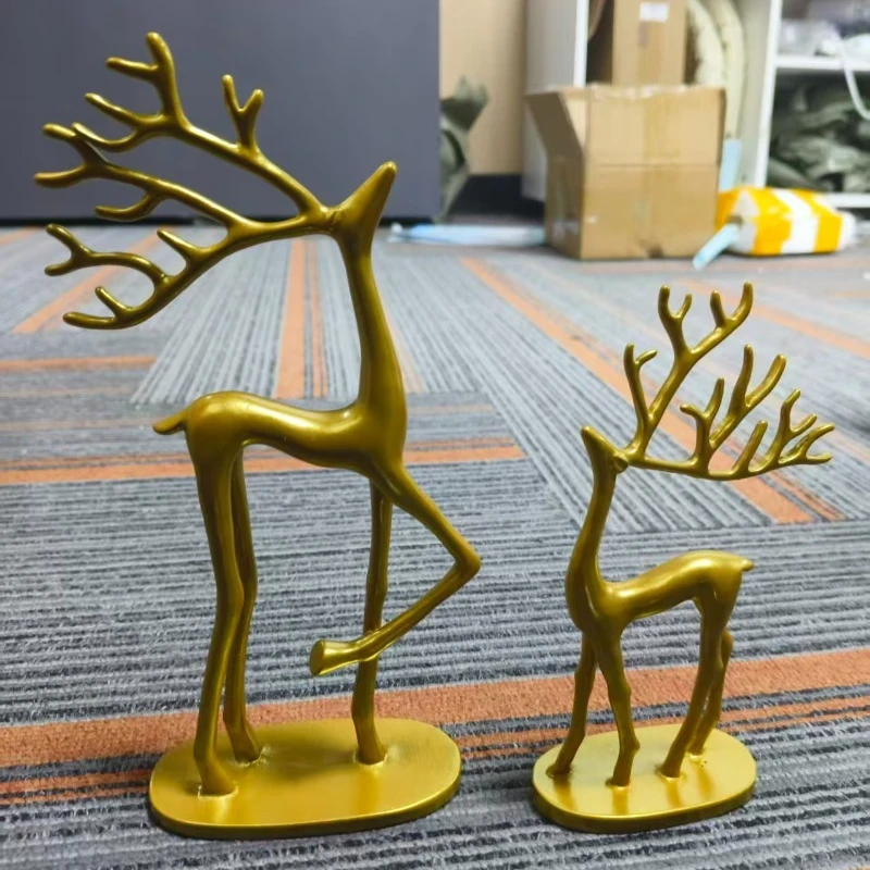 Elegant Cast Aluminum Reindeer Designed for Christmas Parties, Religious Functions, and Family Gatherings