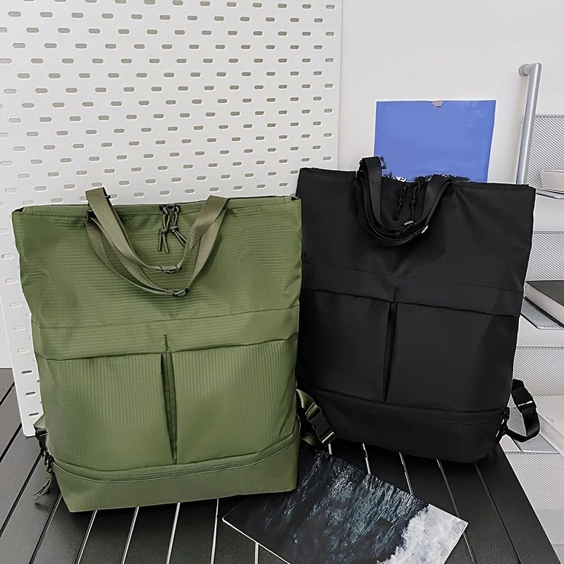 

Large Capacity Oxford Cloth Backpack Men Solid Color Badminton Sports Bag Casual Simple Schoolbag Travel Rucksack