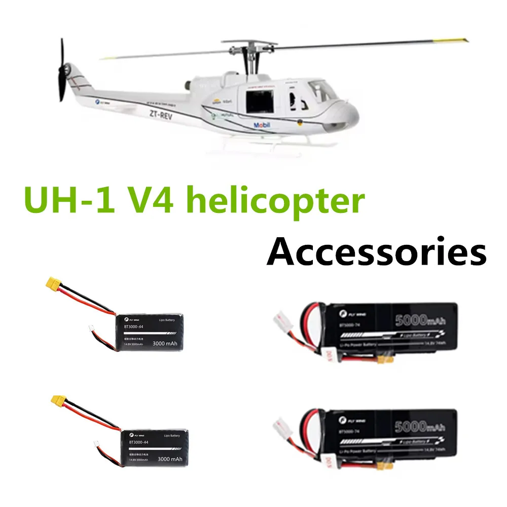 

UH-1 V4 RC Helicopter Accessories Bell 412 RC Helicopter Battery 14.8V 5000mAh 3000mAh Parts Battery