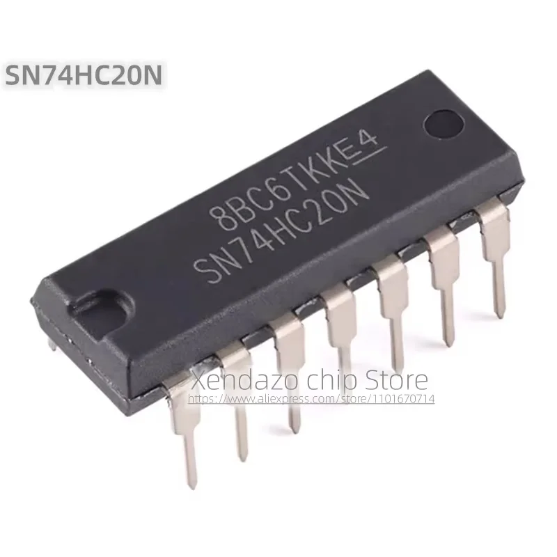 

10 шт./лот SN74HC20N DIP-14 посылка оригинальный двойной 4-входной логический чип NAND gate