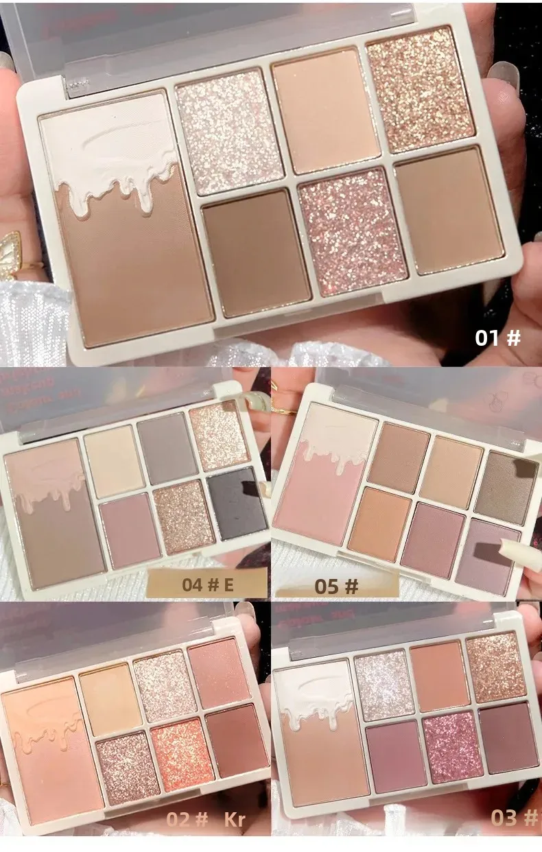 Xixi チェスナット 7色アイシャドウパレット ニュートラルな日常メイク ヌードブラウン系 マット＆シマー仕上げ 自然な仕上がり