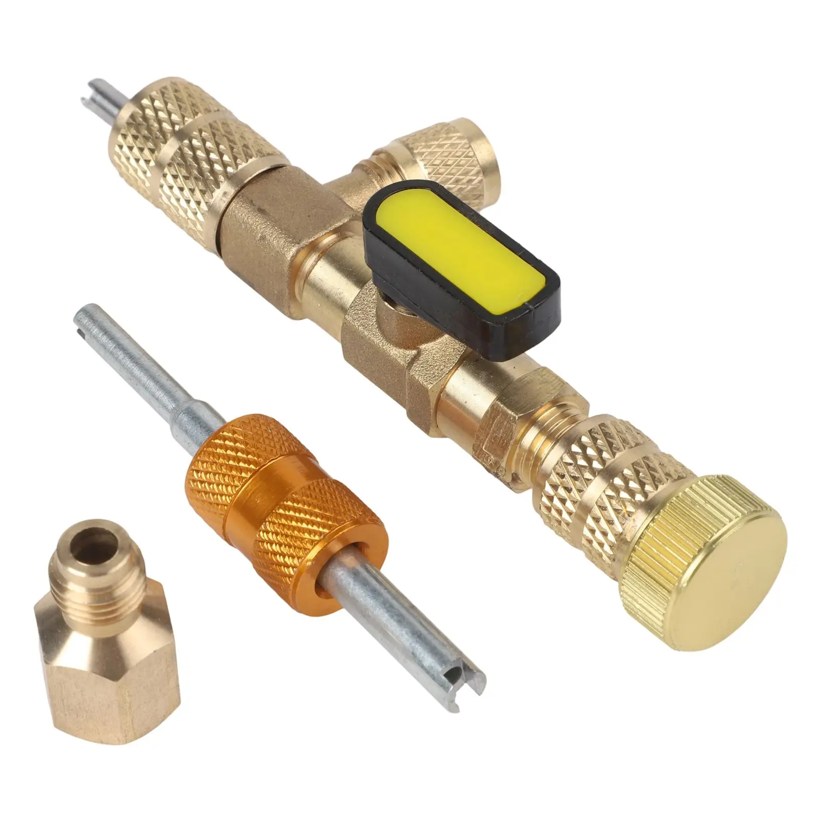 Core Removal Tool Valve Core Remover For HVAC Maintenance External Bypass Port Dual Size Adaptability For R134A