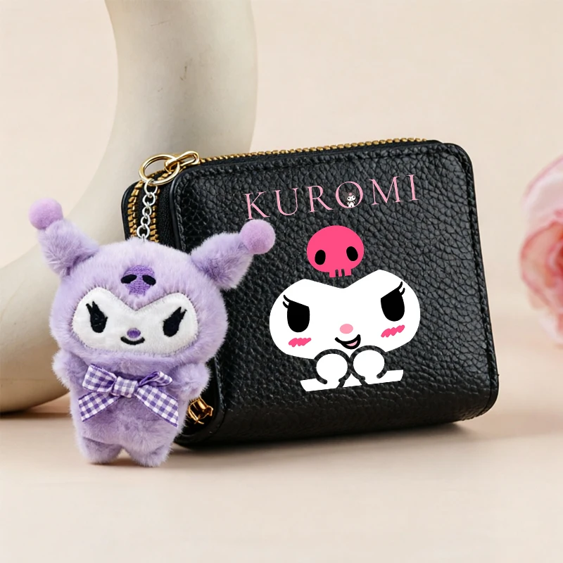

Kuromi Coin Purse Kawaii Cat Wallets for Men Women Card Holders Anime Figure Slimwallet Outdoor Travel Money Clip Gift 2026