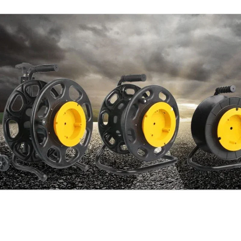 Manual Cable Winding Reel Optical Mobile Fiber Signal Line Power Cord Empty Disk Plastic Light Strip Receive Put Winder Reel