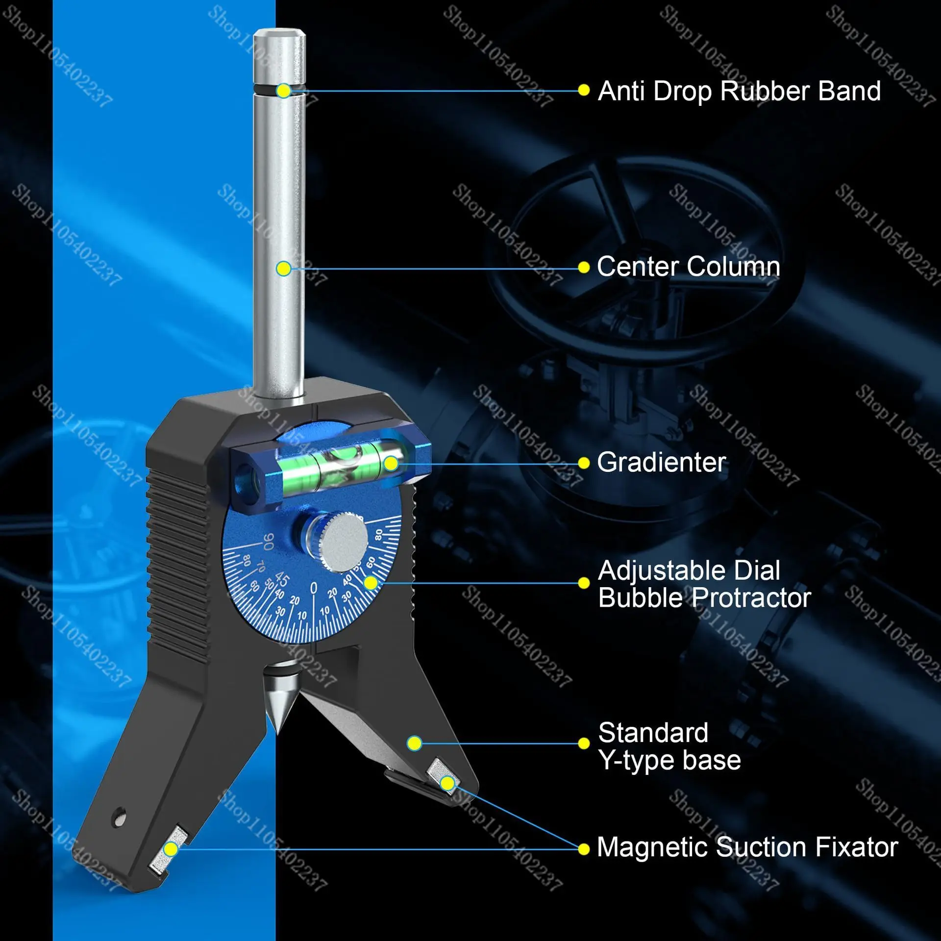 Pipe Locator Pipe Marking Tool Magnetic Y Shaped Base For Construction HVAC Maintenance