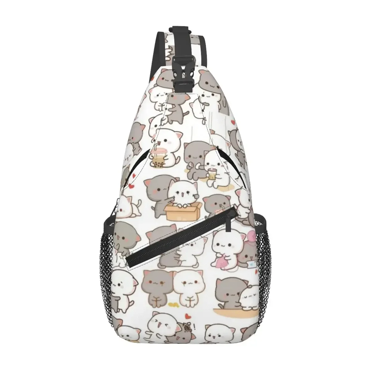 

Cute Bear Panda Bubu Dudu Crossbody Sling Bags Men Women Chest Bag Shoulder Backpack Daypack for Hiking Travel Biking Pack