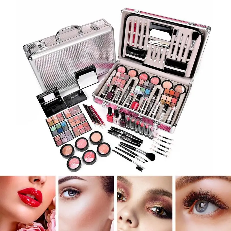 68Pcs All In 1 Makeup Kit With Eyeshadow Palette Blush Lipstick Christmas makeup box For Teen Girls Daily Or Festival