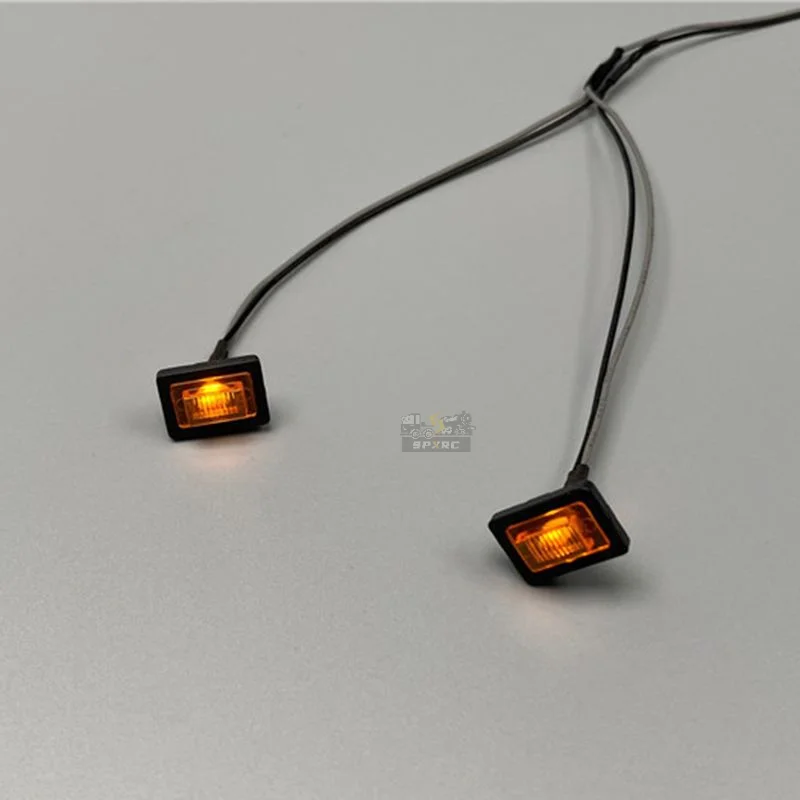 1 Pair 1:14 Scale LED Side Skirt Lights Side Lamp Parts for Tamiya RC Truck Tipper SCANIA R470 R620