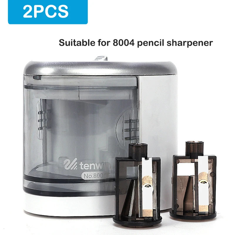 2Pcs Electric Pencil Sharpener Replacement Blades for Tenwin 8004/8014 - Automatic Sharpener Spare Cutter Head〔YY33〕