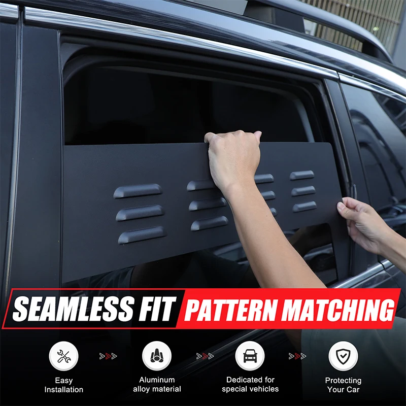 

For Subaru Forester 2013-2018 Aluminum Alloy Black Car Rear Door Air Vents Ventilation Shutters Cover Trim Car Accessories