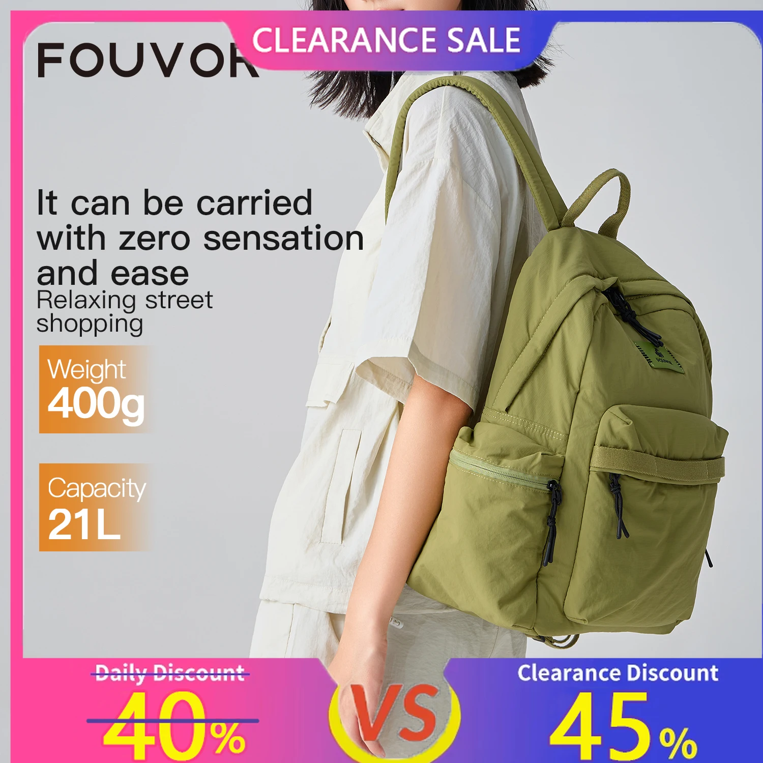 

Fouvor Large Backpack Fashion Travel Airplane Cabin Backpacks 2025 Trend Casual Lightweight Multi-purpose Women's Bag 3072-05