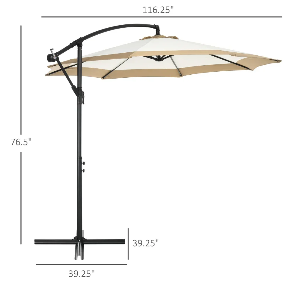 Regenschirm Baldachin Ersatz Outdoor-Abdeckung halben Sonnenschirm runde Terrasse Sonnenschutz Markt Strand Sonne Stoff Offset Fuß Cafe Armatur