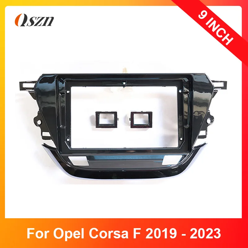 For 2020 Opel Corsa Car 9Inch Car DVD Facia Audio Dash Trim Kits Panel Radio Player screen Frame(UV BLACK)