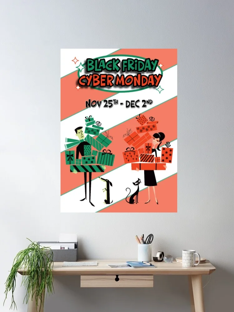 Josh Agle Friday and Cyber Monday sales Photo Canvas POSTER ,Home Decor Wall art painting