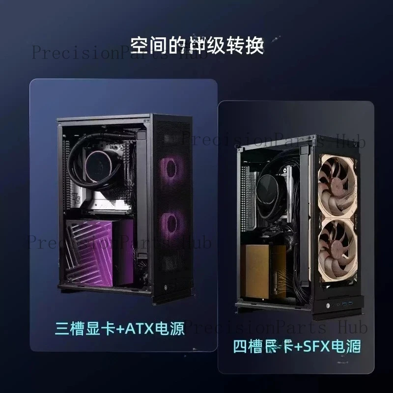High Performance A4 Vertical ITX PC Case Support Long GPU Water Cooling Desktop Computer Case for Gaming And Streaming