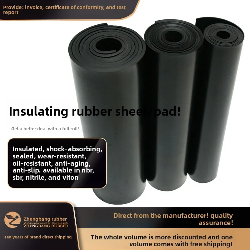 

Insulated Rubber Mat Anti Slip Shockproof Customizable for High Voltage Power Room