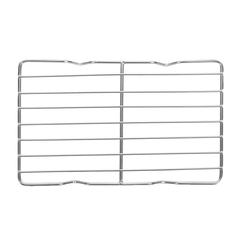 Stainless Steel Grilling Rack – Multi-Use Roasting, Cooling, Baking & Steaming Mesh Grill Mat for BBQ, Camping, Picnic (29x21cm)