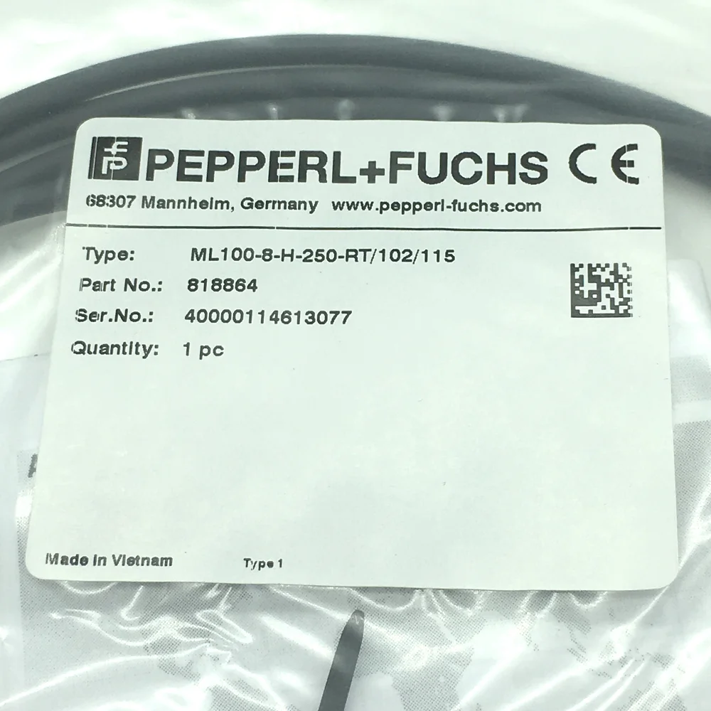 Hot Sale P+F Pepperl+Fuchs ML100-8-H-250-RT/102/115 NPN Triangulation Photoelectric Sensor Red Light 250 mm Adjustable Sensing