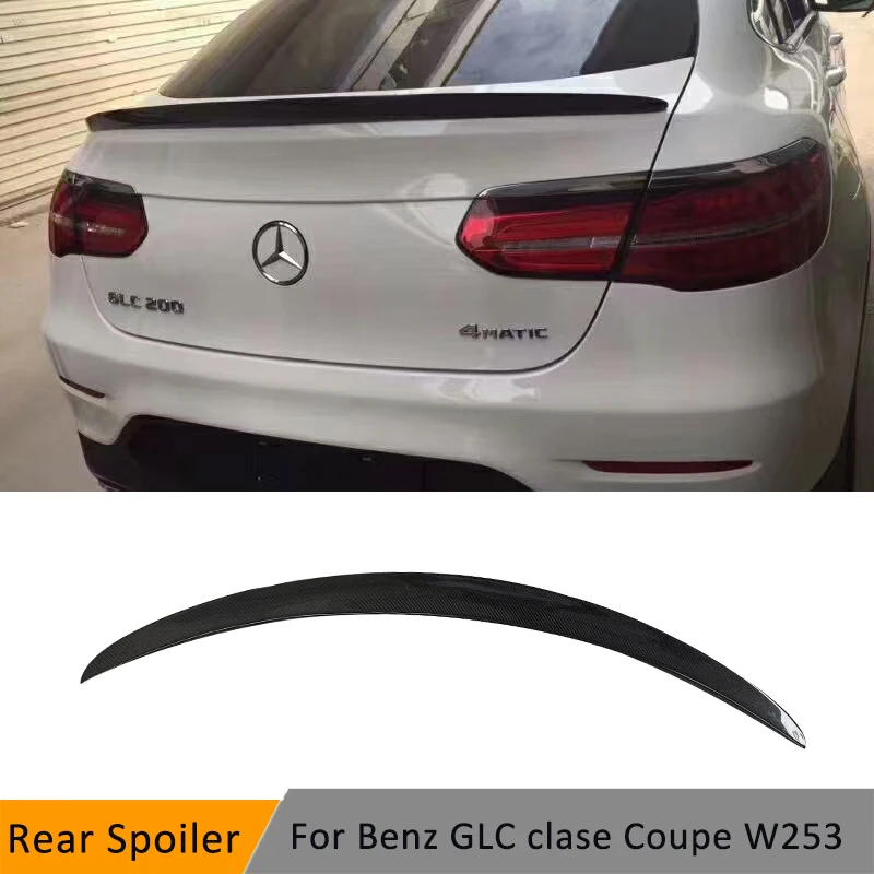 

Задний спойлер из углеродного волокна для Mercedes Benz GLC Class Coupe W253 C253 GLC250 GLC300 GLC350 2016-2019 FRP Заднее крыло багажника