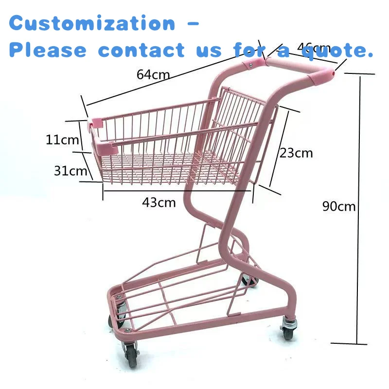 custom.2026 New Style Factory Custom Market Shopping Carts and Trolleys	with Wheel