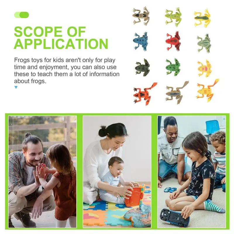 مجموعة تمثال الضفدع الصغيرة نماذج لعبة برمائية بلاستيكية للأطفال تعلم مقتنيات ضفدع الأشجار الاستوائية وديكور المنزل #6