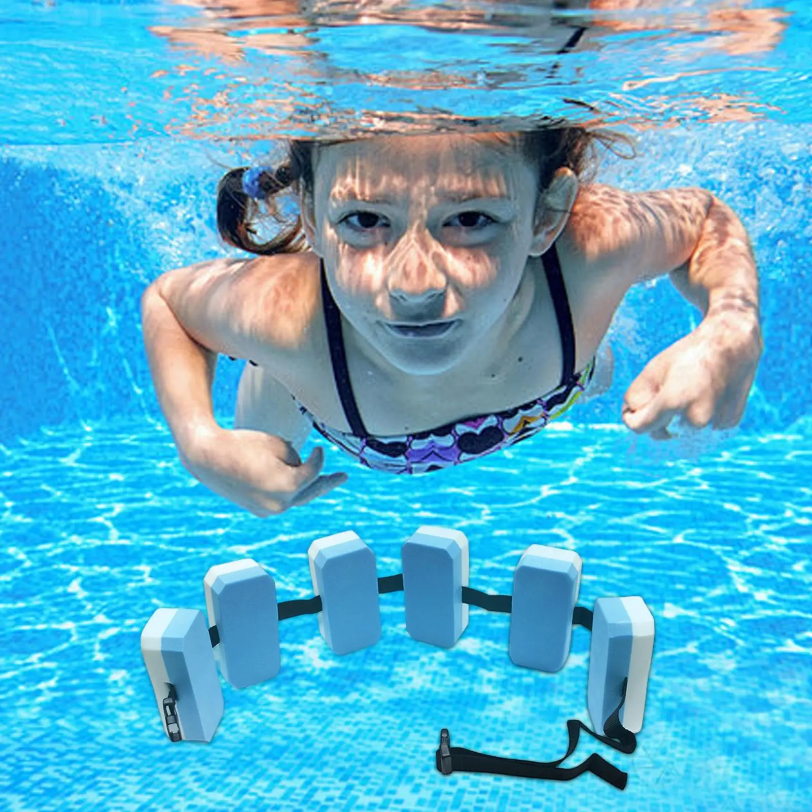 子供用プール水泳バブルフロートベルト、調節可能なトレーニング補助安全フローティングボード、初心者スイマー向け