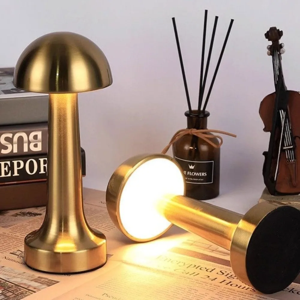 3 Color Led Table Lamp Retro Touch Led Night Lights USB Rechargeable Infinitely Dimmable Camping Light Hotel Bar Coffee Table