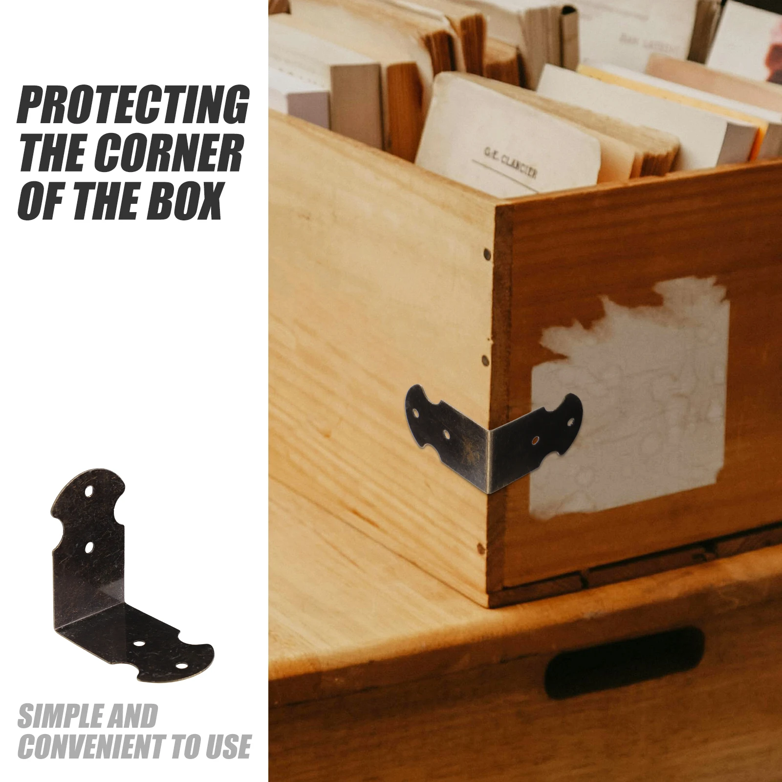 

20pcs Box Corner Protectors Metal Style For Jewelry Cases Wooden Boxes Protective Guards Decorative Book Corners Iron